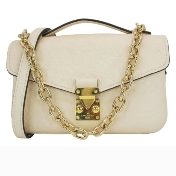 Authentic Louis Vuitton Monogram Empreinte Beige Pochette Metis 2wayBag Bx - Picture 3 of 17